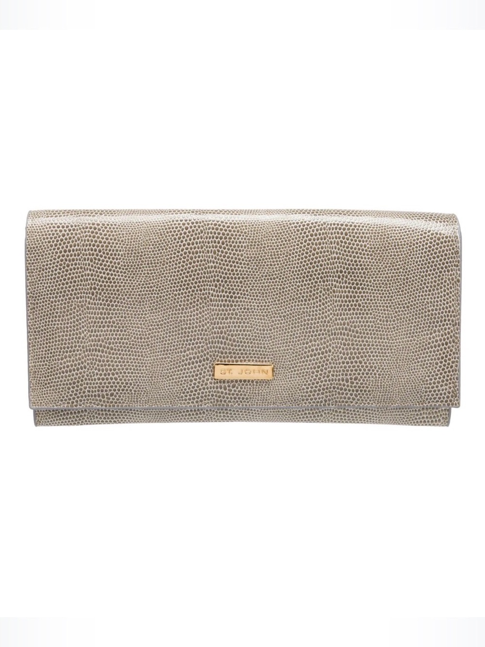 ST JOHN Gray Clutch Purse Wallet Travel Organizer
